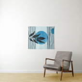 Abstract hedendaags tropisch blad 2/3 wandkleed (In Situ (horizontaal))