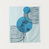 Abstract hedendaags tropisch blad 3/3 wandkleed (Voorkant)