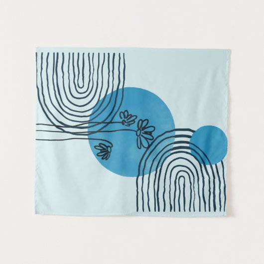 Abstract hedendaags tropisch blad 3/3 wandkleed (Voorkant (horizontaal))