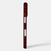 Abstract Hedendaags Zwart Kruisraster Op Rode Roes Case-Mate iPhone Case (Achterkant / Rechts)