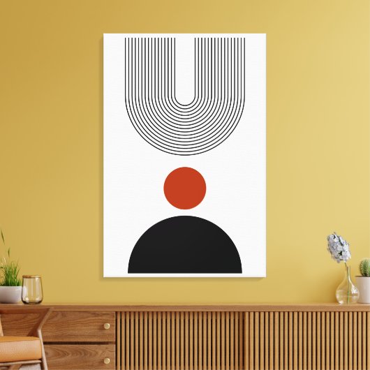 Abstract hedendaagse moderne middeleeuwse moderne canvas afdruk (Insitu (Woonkamer))