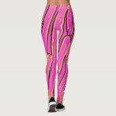 Abstract heetroze patroon "Ratti_Creative_Arts" Leggings (Achterkant)