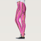 Abstract heetroze patroon "Ratti_Creative_Arts" Leggings (Links)