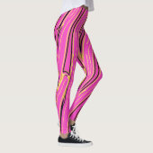 Abstract heetroze patroon "Ratti_Creative_Arts" Leggings (Rechts)