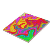 Abstract helder patroon tegeltje (Zijkant)