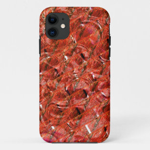 Abstract, helder rood met vlekken en kruipende sti Case-Mate iPhone case