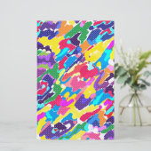 Abstract, helder, veelkleurig briefpapier (Staand voorkant)