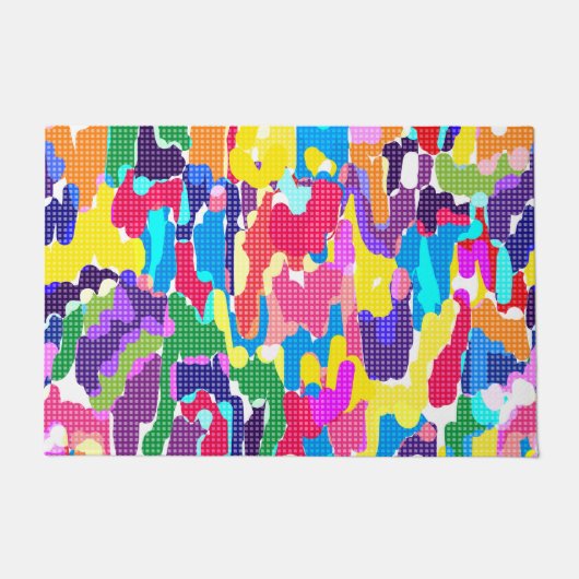 Abstract, helder, veelkleurig deurmat (Voorkant)