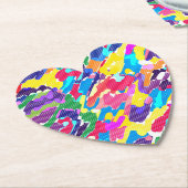 Abstract, helder, veelkleurig kartonnen onderzetters (Gekanteld)