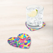 Abstract, helder, veelkleurig kartonnen onderzetters (Insitu)