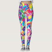 Abstract, helder, veelkleurig leggings (Voorkant)