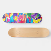 Abstract, helder, veelkleurig persoonlijk skateboard (Horizontaal)