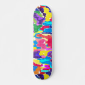 Abstract, helder, veelkleurig persoonlijk skateboard (Voorkant)