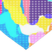 Abstract, helder, veelkleurig tafelkleed (Gekanteld)