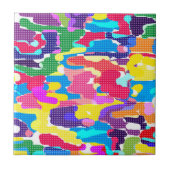 Abstract, helder, veelkleurig tegeltje (Voorkant)