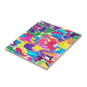 Abstract, helder, veelkleurig tegeltje (Zijkant)