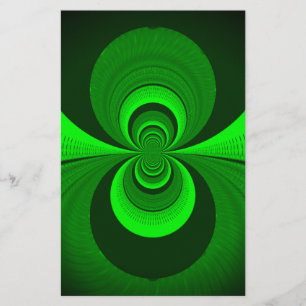Abstract heldergroen groovy caleidoscoop Patroon  Briefpapier