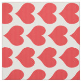 Abstract helderrood hartenpatroon stof (Swatch)