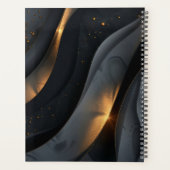 Abstract hemels zwart goud planner (Achterkant)