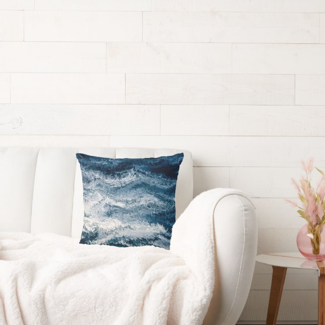 Abstract hemelsblauw kussen (Bank)