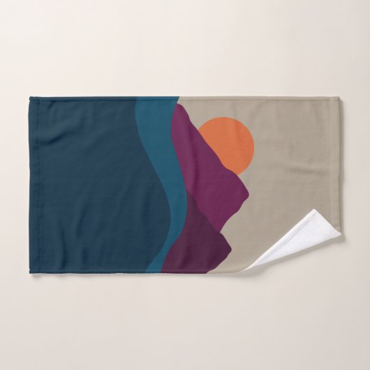 Abstract Herfst Autumn Mountain Landscape Sunset Bad Handdoek (Handdoek)
