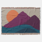 Abstract Herfst Autumn Mountain Landscape Sunset Deken (Voorkant)