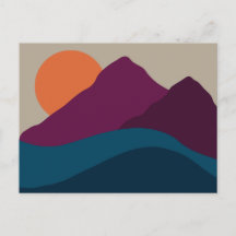 Abstract Herfst Autumn Mountain Landscape Sunset