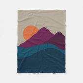 Abstract Herfst Autumn Mountain Landscape Sunset Fleece Deken (Voorkant)