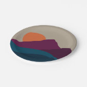 Abstract Herfst Autumn Mountain Landscape Sunset Papieren Bordje (Gekanteld)