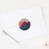 Abstract Herfst Autumn Mountain Landscape Sunset Ronde Sticker (Envelop)