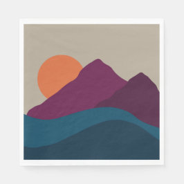 Abstract Herfst Autumn Mountain Landscape Sunset Servet