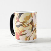 Abstract herfst bloemmotief magische mok (Voorkant links)