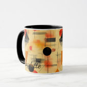 Abstract Herfst Geometrische Mok - Gepersonaliseer (Voorkant links)