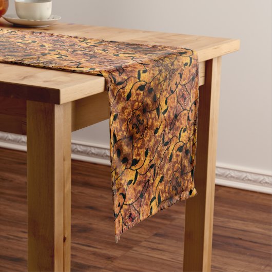 Abstract herfst Leaf Silhouette Korte Tafelloper (Voorbeeld)