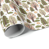 Abstract herfstbos naadloos patroon cadeaupapier (Rol Hoek)