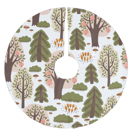 Abstract herfstbos naadloos patroon kerstboom rok (Voorkant)