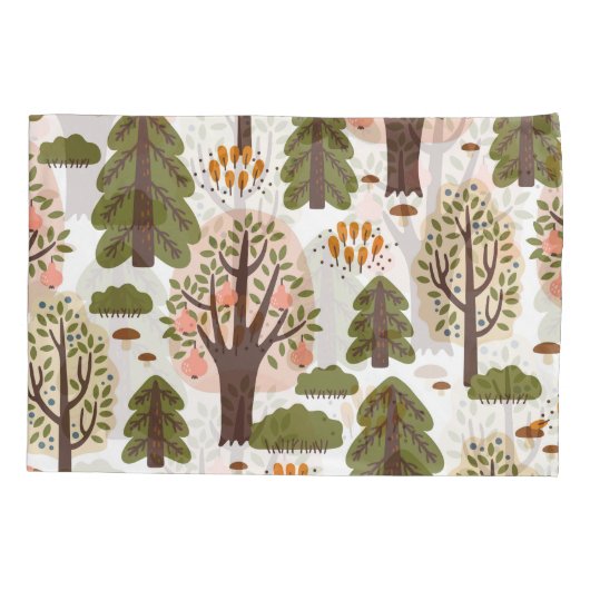 Abstract herfstbos naadloos patroon kussensloop (Achterkant)