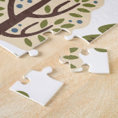 Abstract herfstbos naadloos patroon legpuzzel (Zijkant)