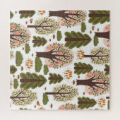 Abstract herfstbos naadloos patroon legpuzzel (Horizontaal)