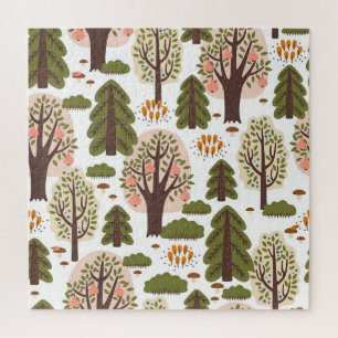 Abstract herfstbos naadloos patroon legpuzzel