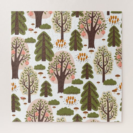 Abstract herfstbos naadloos patroon legpuzzel (Verticaal)