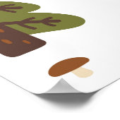 Abstract herfstbos naadloos patroon poster (Hoek)