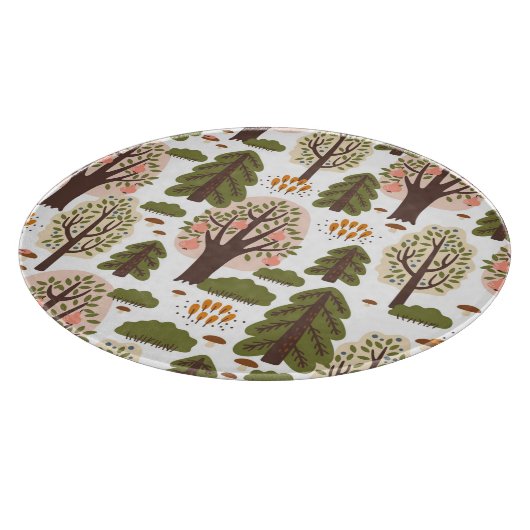 Abstract herfstbos naadloos patroon snijplank (Hoek)