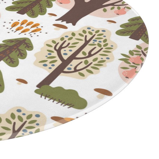 Abstract herfstbos naadloos patroon snijplank (Hoek)