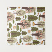 Abstract herfstbos naadloos patroon wandkleed (Voorkant (horizontaal))