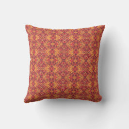 Abstract herfstdecor rood Sinaasappel Buitenkussen
