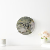 Abstract herfstkleuren landschap 2 ronde klok (Huis)