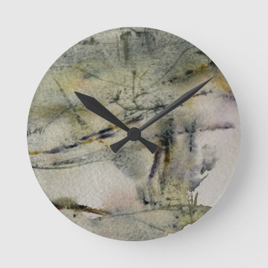 Abstract herfstkleuren landschap 2 ronde klok (Voorkant)