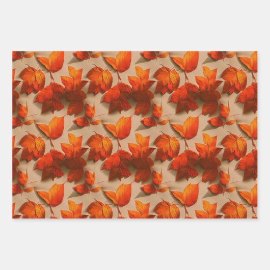 Abstract herfstpatroon inpakpapier vel (Voorkant)