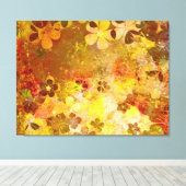 Abstract herfstschilderij canvas afdruk (Insitu (Houten vloer))